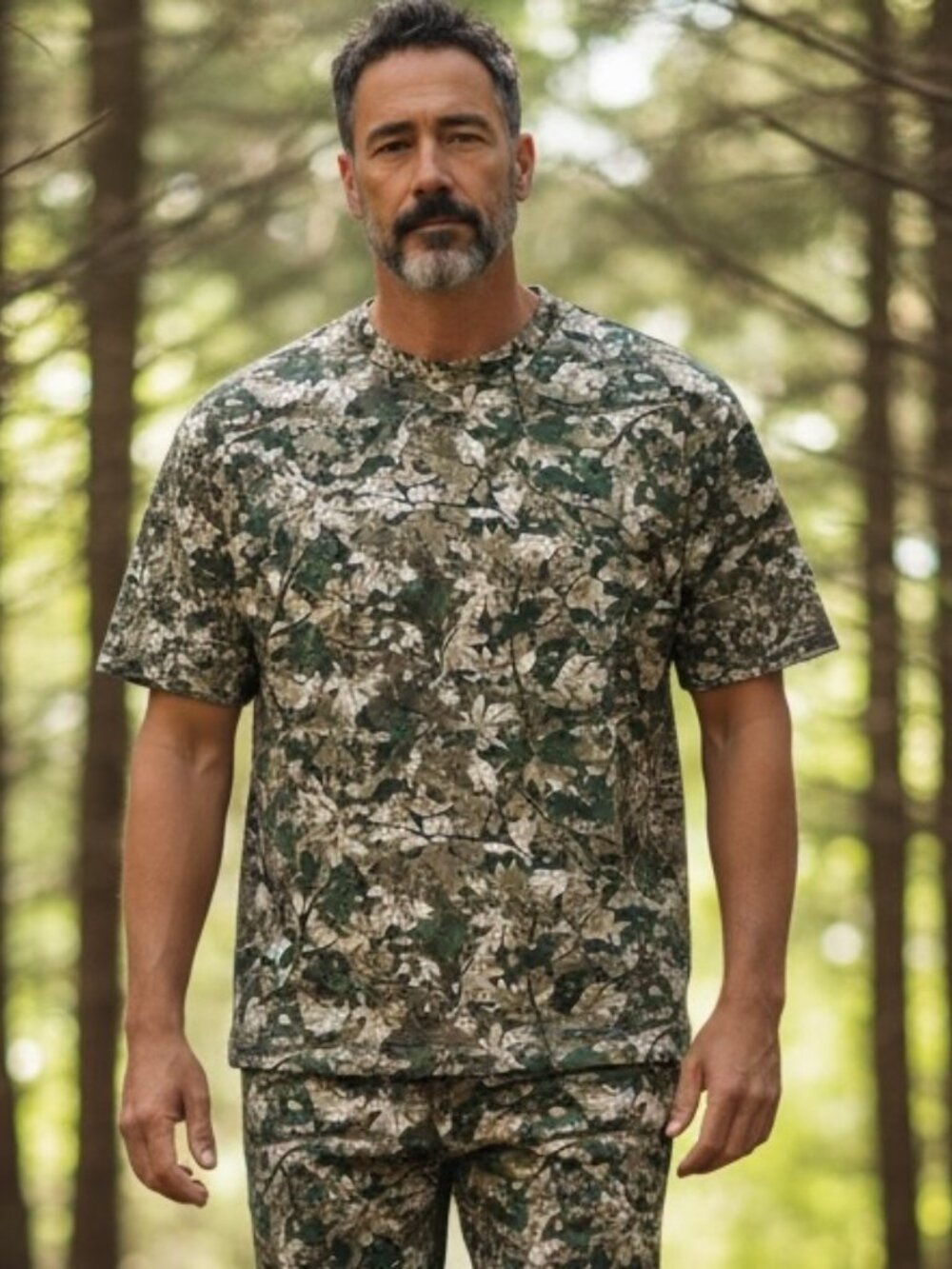 NEW Amongst Others‎ T-Shirt Men's LARGE Camouflage Short Sleeve Hunting Shirt
